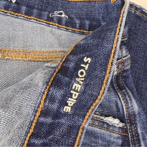 American Eagle Stovepipe Relaxed Fit Dark Blue Jeans Sz8/31  Classic Casual Cozy - Picture 8 of 15